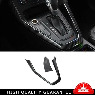 Panel de cambio de marchas interior de fibra de carbono para Ford Focus 2015-18 decoración cubierta embellecedor Foto 1 de 4
