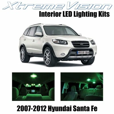 XtremeVision Interior LED for Hyundai Santa Fe 2007-2012 (8 PCS) Green - Image 1 of 4