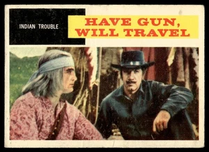 1958 Topps T.V. Westerns Indian Trouble Have Gun, Will Travel #32 C18 - Picture 1 of 2