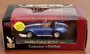 2003 Yat Ming 1964 SHELBY COBRA 427S/C pressofuso MECUM ASTA VENDUTA 1/43 auto come nuova - Foto 1 di 6