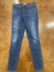 Jeans donna Madewell 10" vita alta skinny blu jeans Madewell taglia 29T - Foto 1 di 4