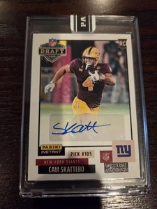 Cam Skattebo 2025 Panini Instant NFL Draft Night Signed Auto /99 Rookie Giants - Picture 1 of 2