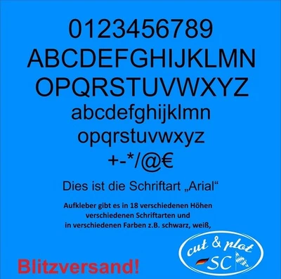 6 Klebebuchstaben bzw. Zahlen Aufkleber für Segel- Motor Boote wetterfest  SC215 - Bild 1 von 3