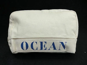POCHETTE BEAUTY SPIAGGIA DMC CON INTERNO PLASTIFICATO DA RICAMARE A PUNTO CROCE - Picture 1 of 1