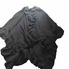 Ladies Wallis Black Floaty Shawl Wrap Round Knitted One Size Used Warm Cape 