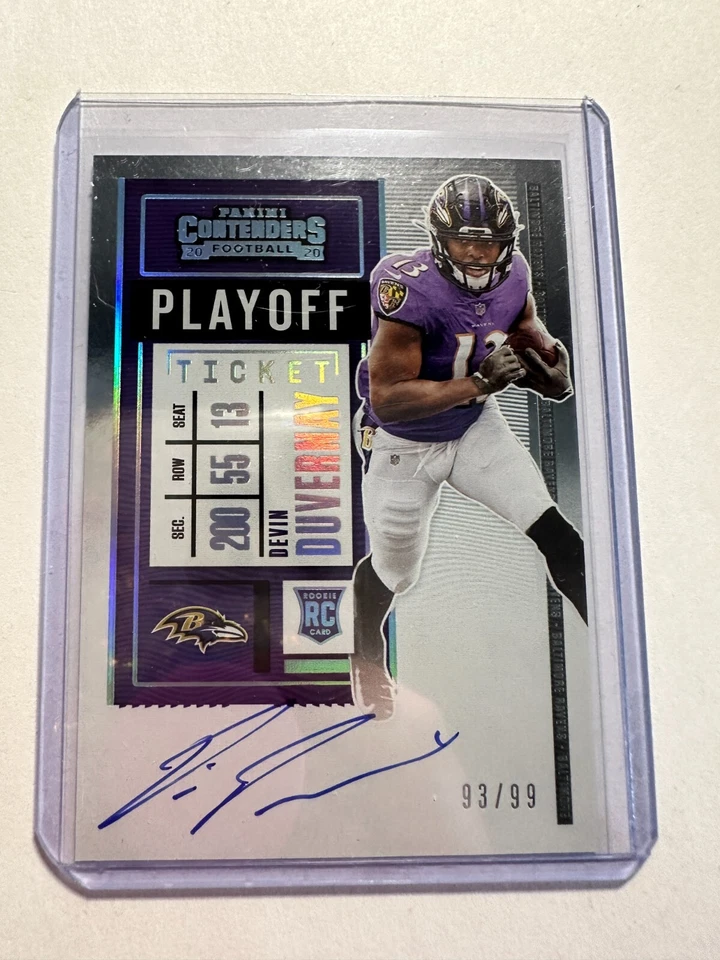 K64,608 - 2020 Panini Contenders Playoff Ticket #132A Devin Duvernay Auto #/99 - Image 1 of 1