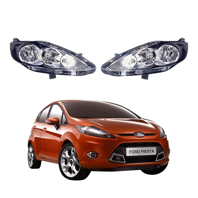 Kit Fari Proiettori Elettrici Dx / Sx per FORD Fiesta Vi dal 2008 PARABOLA NERA - Bild 1 von 4