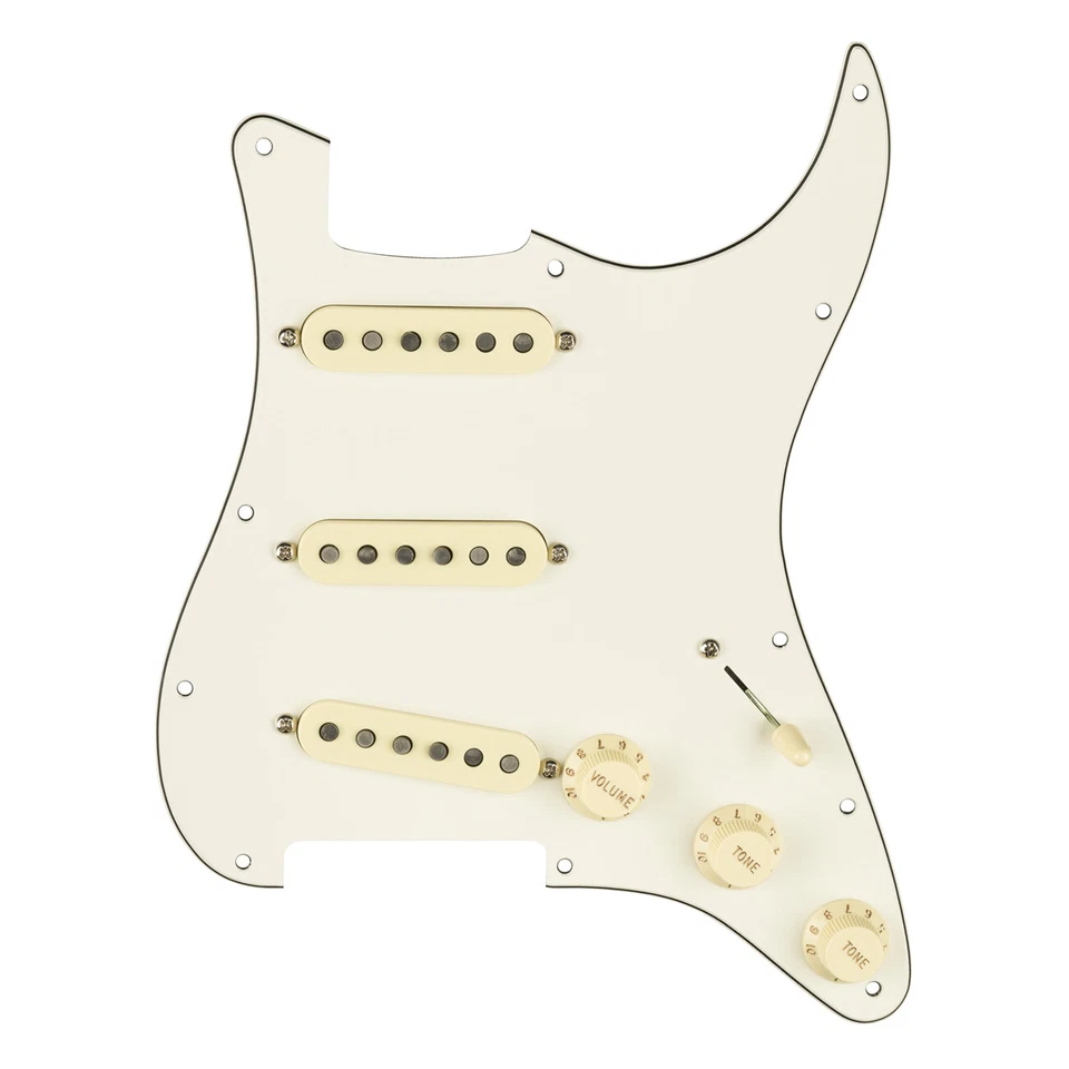 Fender Pre-Wired Strat Pickguard Custom '69 SSS - Parchment - Image 1 of 1