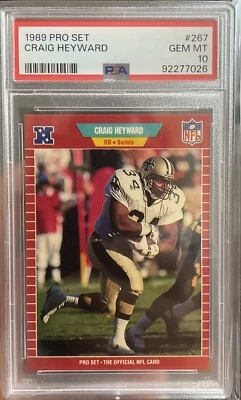 CRAIG HEYWARD RC 1989 Pro Set #267 “Iron-Head” | New Orleans Saints PSA 10🏈⚜️ - Image 1 of 3