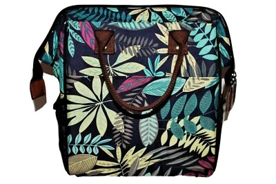 Nuevo Bolso de Almuerzo Exterior Floral - Cremallera, Aislado (con 4 Bolsillos Exteriores) Foto 1 de 4