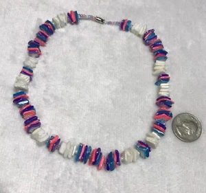 beautiful chipped shell beaded necklace READ DESCRIPTION - Picture 1 of 3