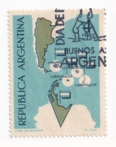 ARGENTINA Stamp 1964 Scott 758 A327 4 pesos Atlantico Sur used R505 - Picture 1 of 1