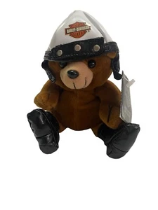 Vintage Harley Davidson 6" Teddy Bear Beanbag Plush 1997 New “Big Twin” - Picture 1 of 4
