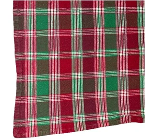 Vintage Tischdecke kariert rot grün weiß rechteckig 52 x 70 Weihnachtsfarben - Bild 1 von 9