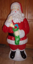 Vintage  Empire 40" Santa Holding Stocking Blow Mold Lighted - TESTED & WORKNG!