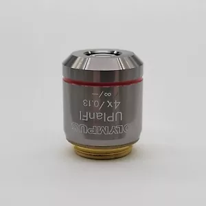 Olympus Microscope Objective UPlanFl 4x Plan Fluorite - Picture 1 of 3