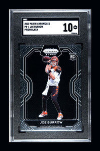 2020 JOE BURROW #PB-1 • SGC GEM MINT 10 • PANINI PRIZM BLACK FOOTBALL ROOKIE