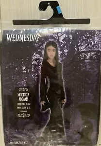 Wednesday Morticia Addams Costume Child L 12-14 One Piece Dress NEW - Picture 1 of 4