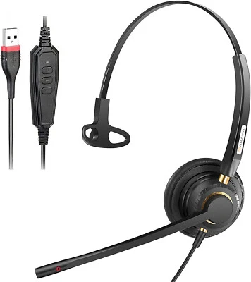 Arama USB Headset A800USB - Noise Cancelling, HD Stereo Sound, In-Line Controls - Image 1 of 4