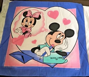 Bufanda de colección de Disney Mickey y Minnie Mouse Woronowicz pañuelo carta de escritura - Imagen 1 de 4