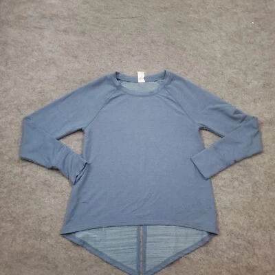 Suéter Danskin Mujer Pequeño Azul Manga Larga Cuello Redondo Alto Bajo Activo Damas Foto 1 de 4