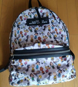 MARC JACOBS PEANUTS Snoopy The Backpack Comic Print W11.8"×H15.7"×D5.1" JAPAN - Picture 1 of 8