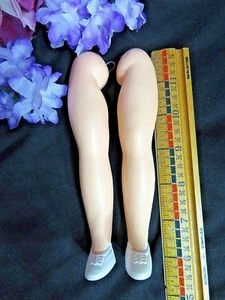 VINTAGE 1950s HARD PLASTIC  doll LEGS 6" with MOLDED SHOE for doll parts repairs - Picture 1 of 6