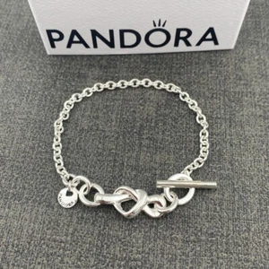 Pandora Sterlingsilber Grob Unendlichkeit Knoten Kette Armband 20cm - Bild 1 von 4