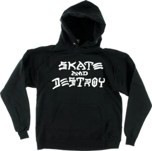 Thrasher Skate And Destroy Black Hooded Sweatshirt - Picture 1 of 1
