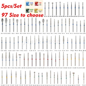 5 uds./1 paquete de fresas de diamante dental Burr para piezas de mano de alta - Picture 1 of 255