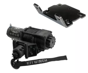 KFI YAMAHA KODIAK/BRUIN/GRIZZLY 2003-2014 MOUNT STEALTH 2500 LB WINCH SYNTHETIC - Foto 1 di 1