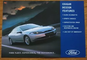 RARE FORD CARS Fleet Postcard Promoting Cougar Coupe - Picture 1 of 1