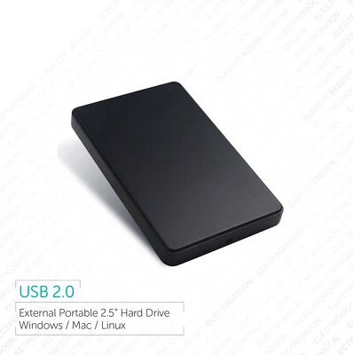 1TB /1000GB External Portable 2.5" USB 2.0 Hard Disk Drive HDD with 1Y Warranty  - Image 1 of 2