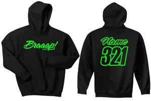 BRAAAP! JUST RIDE YOUTH CUSTOM MX HOODIE SWEAT SHIRT MOTO MOTOCROSS RACE BRAAP - Picture 1 of 14