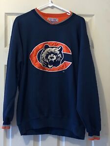 VINTAGE CHICAGO BEARS PRO LINE STARTER SWEATER SIZE L CHEST IS 26" LENGTH IS 28"