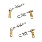 B Baosity 4Pc Heavy Duty Fishing Swivel with Swirl Connector Saltwater Tackle