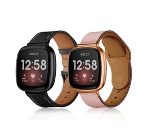 Für Fitbit Versa 4 Armband Ersatz Band Leder Uhr 22mm Einfach Schnalle Einheitsg - Bild 1 von 14
