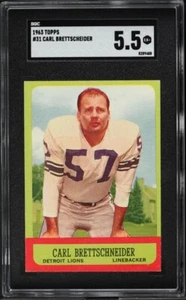 1963 Topps Football Carl Brettscheider #31 SGC 5.5 - Bild 1 von 2