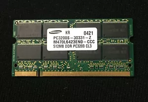Samsung 512MB DDR2 PC2-3200 LAPTOP Memory Ram - Picture 1 of 4
