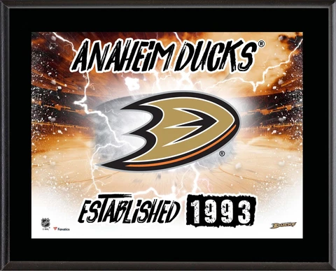 Ducks 10.5x13 Sublimated Horizontal Team Logo Plaque - Fanatics Cover