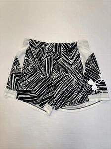 Under Armour Damen Baseline Shorts Gr. L schwarz-weiß Zebramuster - Bild 1 von 4