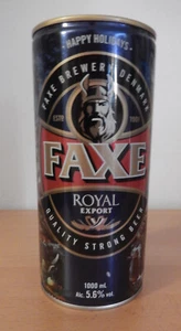 FAXE BEER EMPTY CAN 1L ROYAL EXPORT HAPPY HOLIDAYS 2019 EDITION - Bild 1 von 4