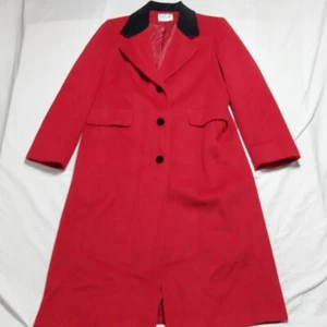 MDP Mario De Pinto Mujer Vintage 80% Lana 20% Nailon Abrigo Talla Rojo - Imagen 1 de 7