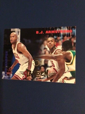 1994-95 Topps Stadium Club Ron Harper-B.J. Armstrong Back Court Tandem Card - Image 1 of 2