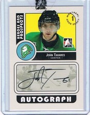2008-09 ITG HEROES AND PROSPECTS AUTOGRAPH SUPER BOX DRAFT DAY JOHN TAVARES "1"