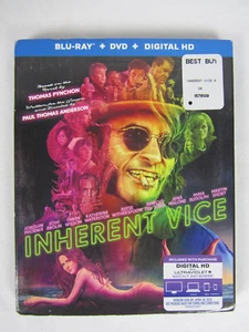 Inherent Vice (Blu-ray/DVD, 2014) Damaged Slipcover Joaquin Phoenix New Unopened - Picture 1 of 6