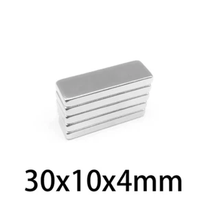 2Pcs 30x10x4mm Neodymium Magnet N35 NdFeB Block Super Powerful Strong NYP NEW - Picture 1 of 2