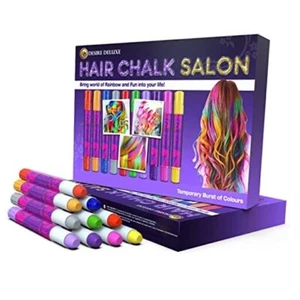 Hair Chalk for Girls Makeup Kit of 10 Temporary Colour Pens Gifts, Great Toy - Picture 1 of 8