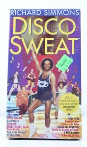 Disco Sweat NOS Factory Sealed VHS Video Tape Movie New Brand Richard Simmons - Foto 1 di 12