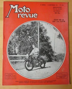 MOTO REVUE Zeitschrift DKW RT 200 Bericht Heft 1951 Frankreich Magazin - Bild 1 von 4